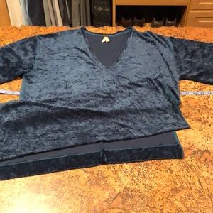 Free People crushed velvet tunic size M